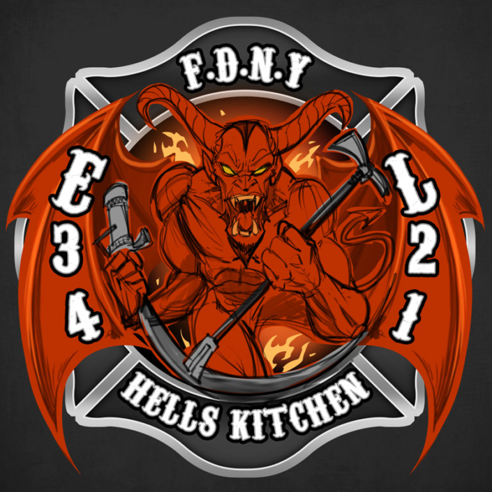 Devil Fire Department Logo - Flyland Designs, Freelance Illustration 