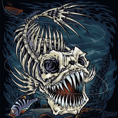 Skeleton Fish Illustration Flyland Designs, Freelance Illustration