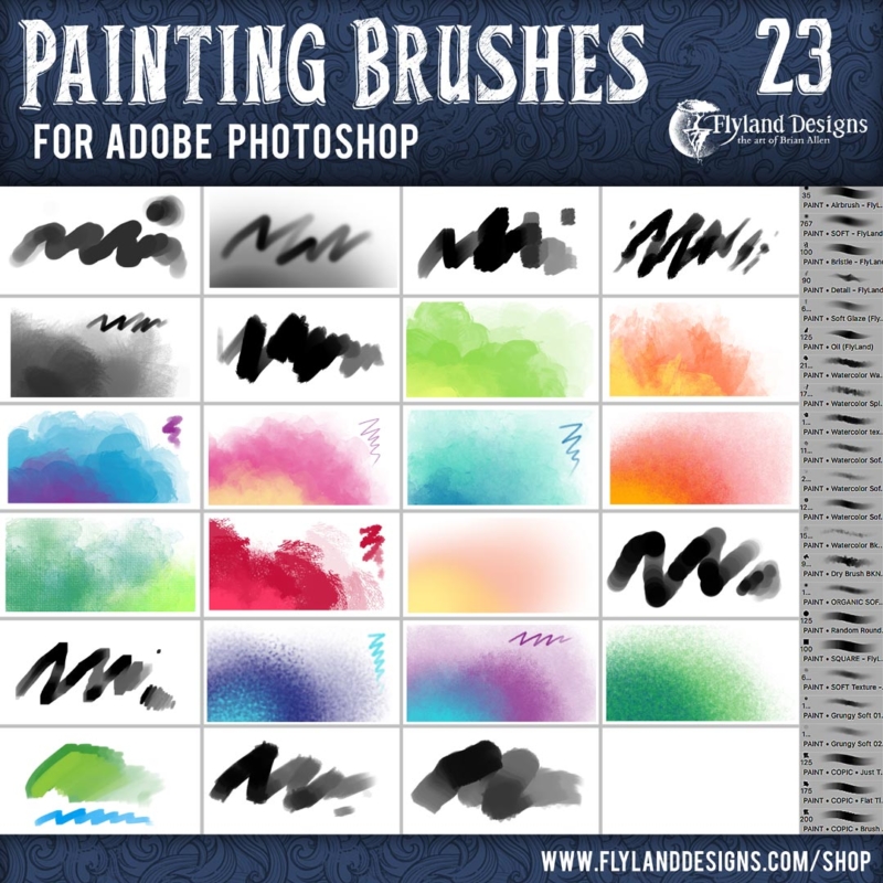 adobe photoshop brushes dripping paint