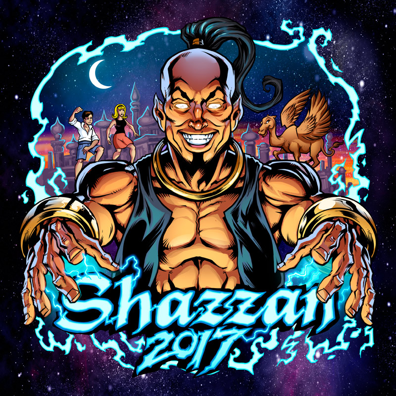 Shazzan Genie Cartoon - He will help them every time they get in