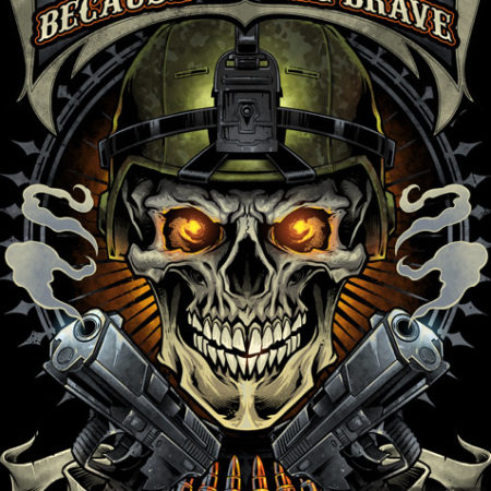 Patriot Army Skull With Guns Design - Flyland Designs, Freelance 