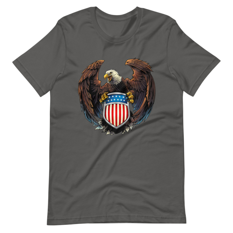 Eagle with US Flag Crest- Short-Sleeve Unisex T-Shirt - Flyland Designs ...